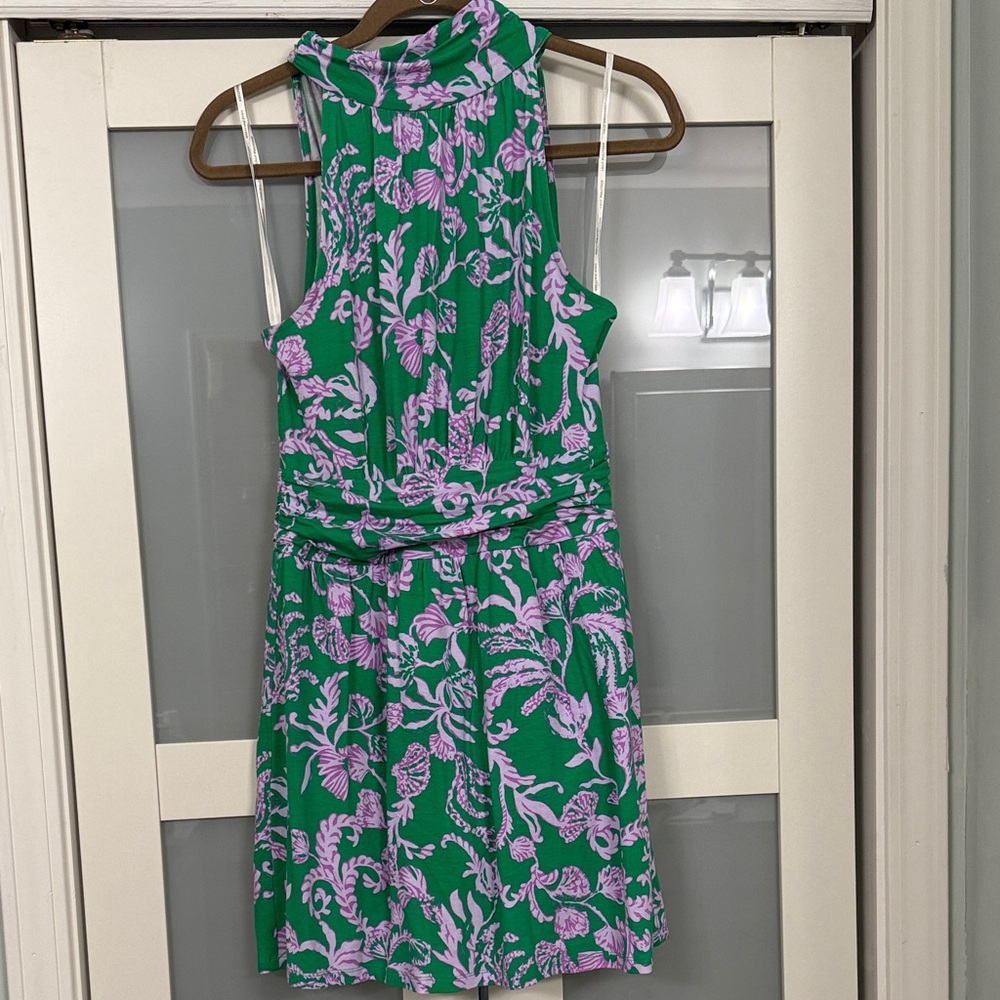Lilly Pulitzer Green and Purple Floral Romper